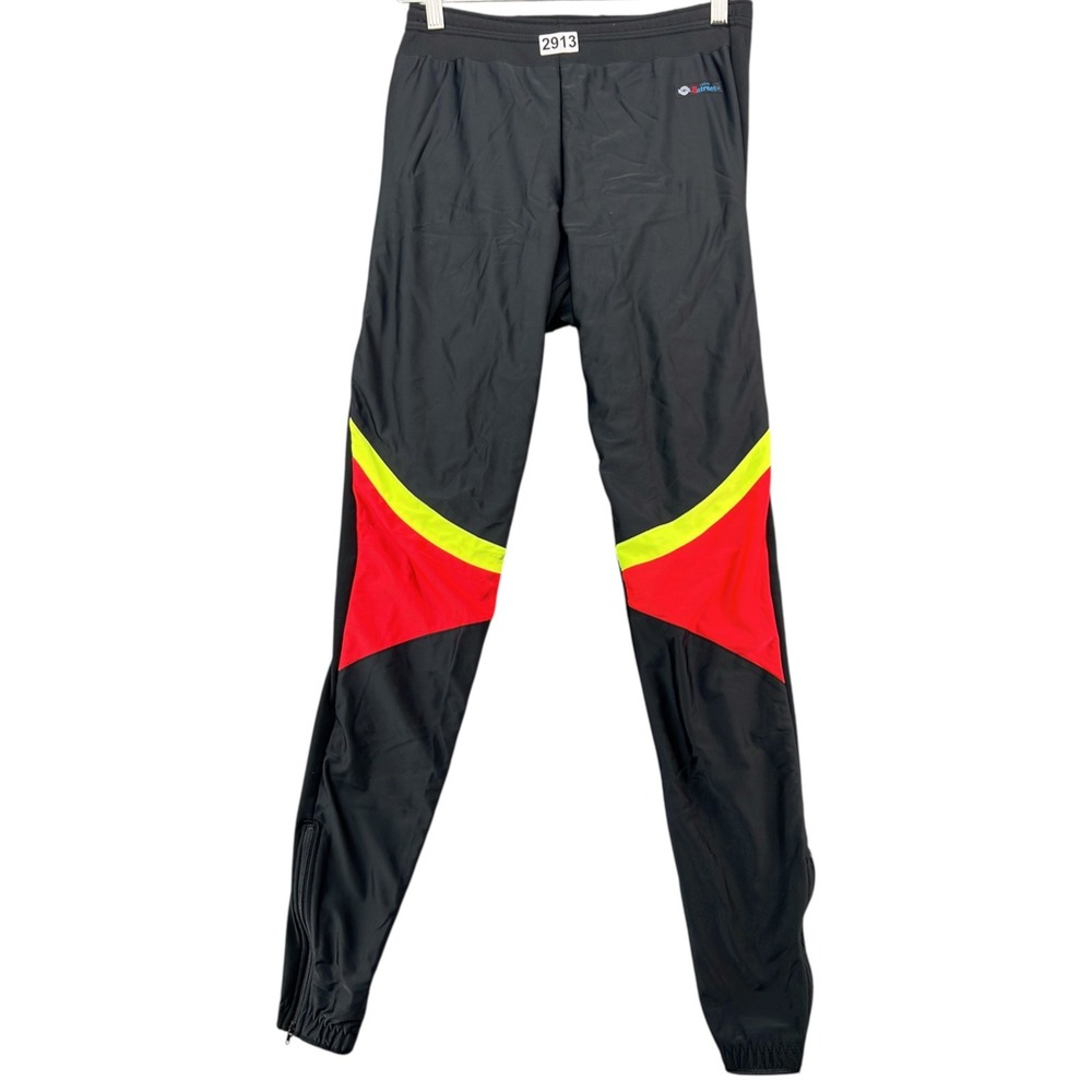 Pearl Izumi Technical Wear Mens Large Cycling Tights Black Red Yellow Made Japan